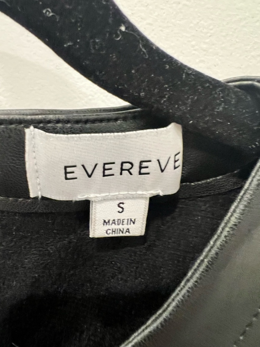 Evereve Black Faux Leather Sleeveless Tank - Picture 2 of 2